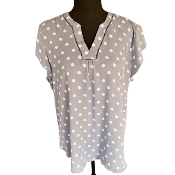 41 Hawthorn Polka Dot Blouse – Size L - Picture 2 of 7